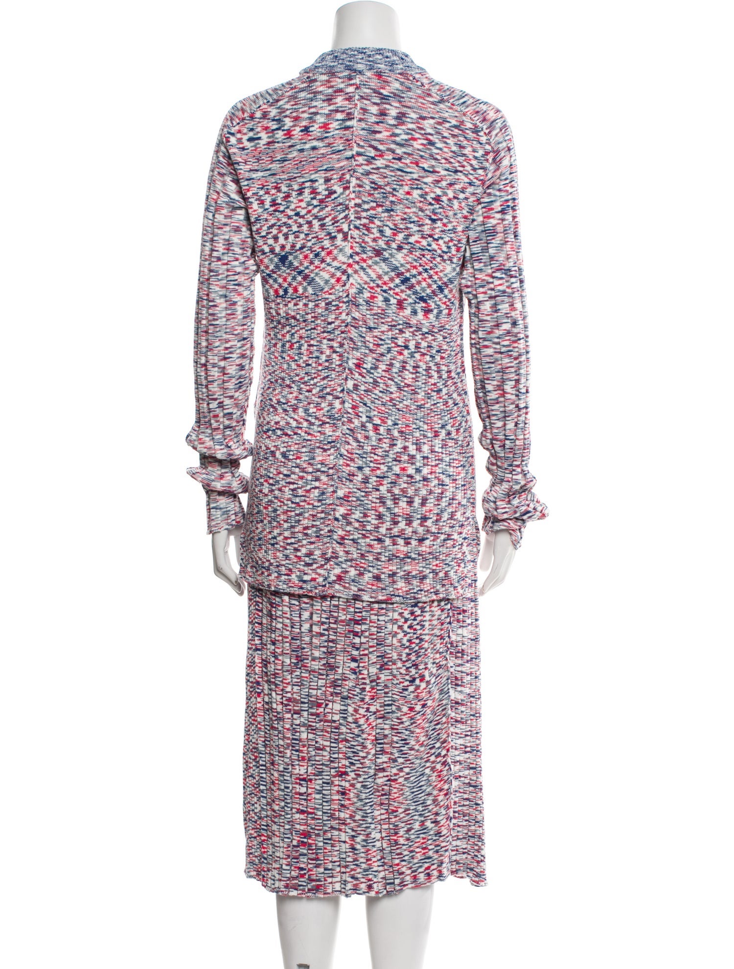 Celine Tweed Pattern Skirt Set